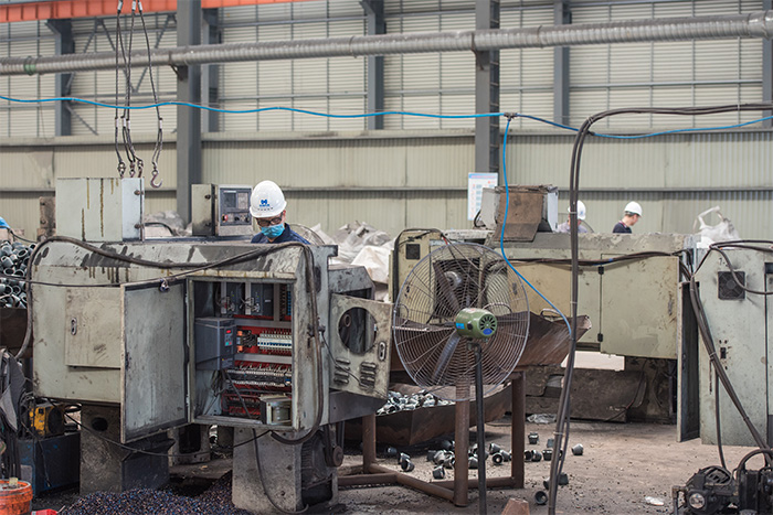 兖州网架配件-锥头加工车间